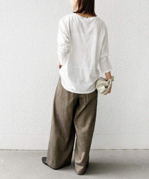 SHIPS / シップス カットソー（半袖以外） | ワイド クルーネック コットン ロング スリーブ TEE | 詳細9