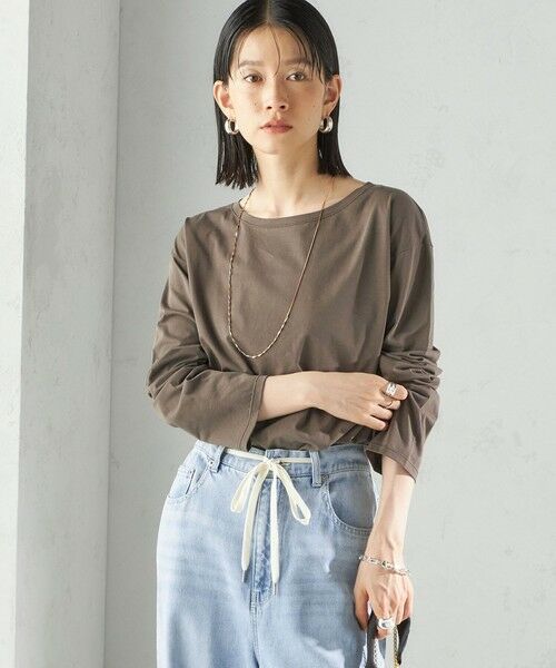 SHIPS / シップス カットソー（半袖以外） | ワイド クルーネック コットン ロング スリーブ TEE | 詳細28