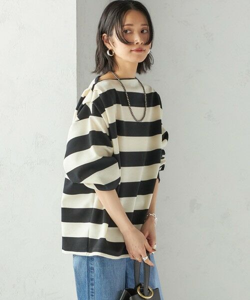 SHIPS / シップス Tシャツ | 【SHIPS別注】onit:〈洗濯機可能〉ストレッチ ボーダー 3WAY カットソー | 詳細11