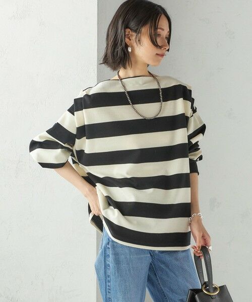 SHIPS / シップス Tシャツ | 【SHIPS別注】onit:〈洗濯機可能〉ストレッチ ボーダー 3WAY カットソー | 詳細12