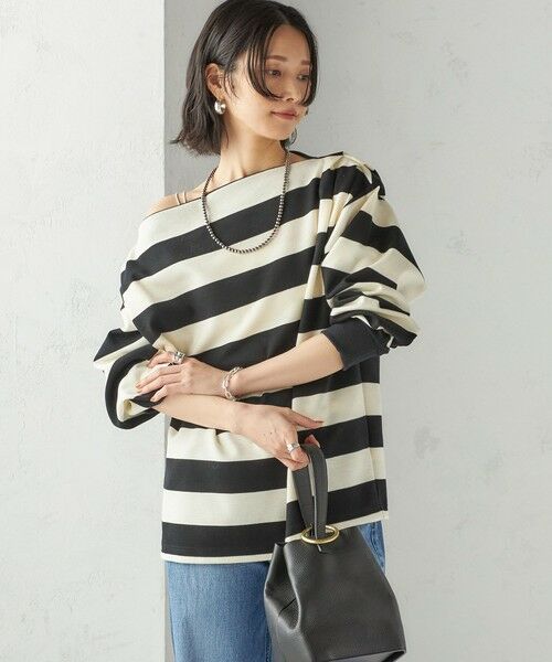 SHIPS / シップス Tシャツ | 【SHIPS別注】onit:〈洗濯機可能〉ストレッチ ボーダー 3WAY カットソー | 詳細13