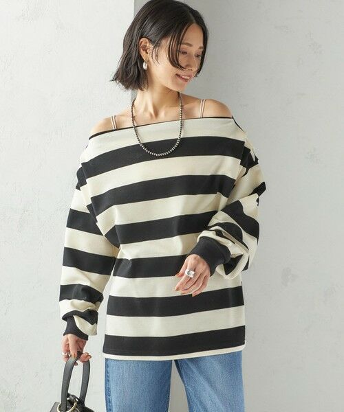 SHIPS / シップス Tシャツ | 【SHIPS別注】onit:〈洗濯機可能〉ストレッチ ボーダー 3WAY カットソー | 詳細15