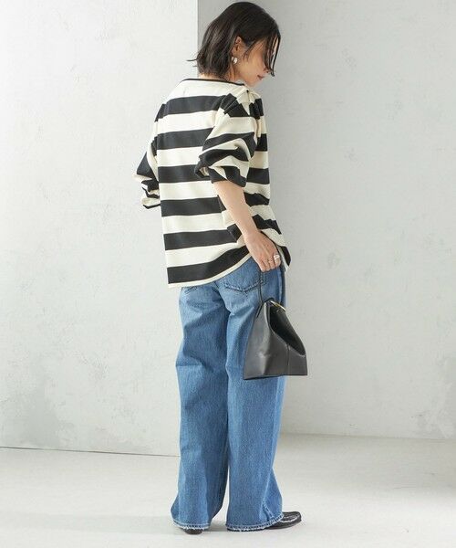 SHIPS / シップス Tシャツ | 【SHIPS別注】onit:〈洗濯機可能〉ストレッチ ボーダー 3WAY カットソー | 詳細5