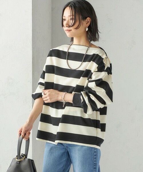 SHIPS / シップス Tシャツ | 【SHIPS別注】onit:〈洗濯機可能〉ストレッチ ボーダー 3WAY カットソー | 詳細8