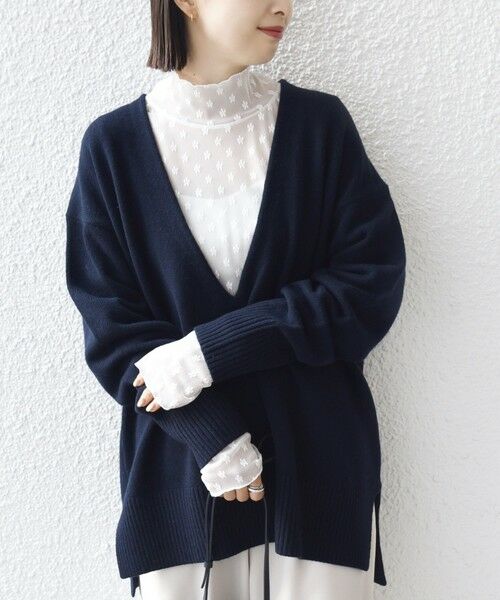 SHIPS / シップス Tシャツ | 〈手洗い可能〉フラワー チュール ハイネック プルオーバー | 詳細2