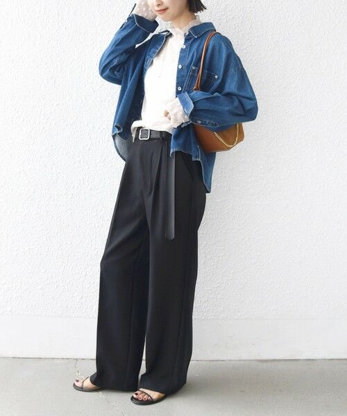 SHIPS / シップス Tシャツ | 〈手洗い可能〉フラワー チュール ハイネック プルオーバー | 詳細7