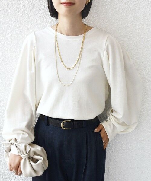 SHIPS / シップス カットソー | DEPEND インレー タック デザイン プルオーバー(オフホワイト)