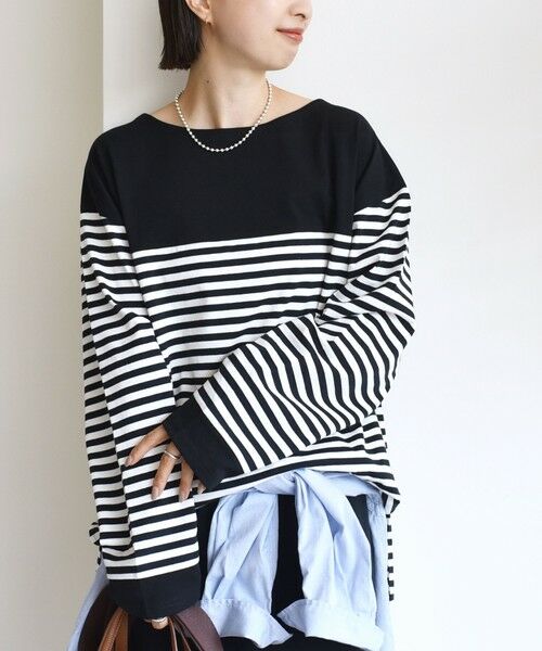 SHIPS / シップス Tシャツ | 【WEB限定】〈洗濯機可能〉ビッグ バスク シャツ | 詳細5