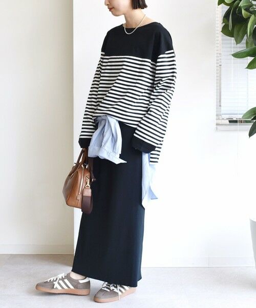 SHIPS / シップス Tシャツ | 【WEB限定】〈洗濯機可能〉ビッグ バスク シャツ | 詳細7