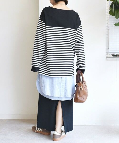 SHIPS / シップス Tシャツ | 【WEB限定】〈洗濯機可能〉ビッグ バスク シャツ | 詳細8