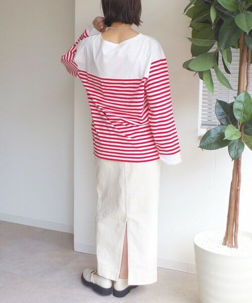 SHIPS / シップス Tシャツ | 【WEB限定】〈洗濯機可能〉ビッグ バスク シャツ | 詳細14