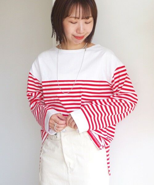 SHIPS / シップス Tシャツ | 【WEB限定】〈洗濯機可能〉ビッグ バスク シャツ | 詳細16