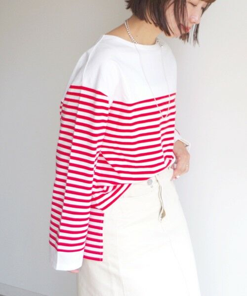 SHIPS / シップス Tシャツ | 【WEB限定】〈洗濯機可能〉ビッグ バスク シャツ | 詳細19