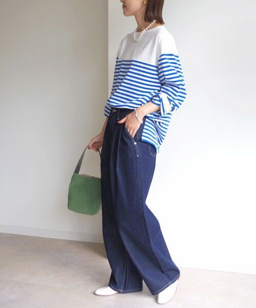 SHIPS / シップス Tシャツ | 【WEB限定】〈洗濯機可能〉ビッグ バスク シャツ | 詳細24