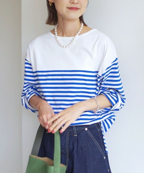 SHIPS / シップス Tシャツ | 【WEB限定】〈洗濯機可能〉ビッグ バスク シャツ | 詳細27