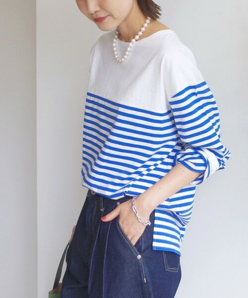 SHIPS / シップス Tシャツ | 【WEB限定】〈洗濯機可能〉ビッグ バスク シャツ | 詳細28