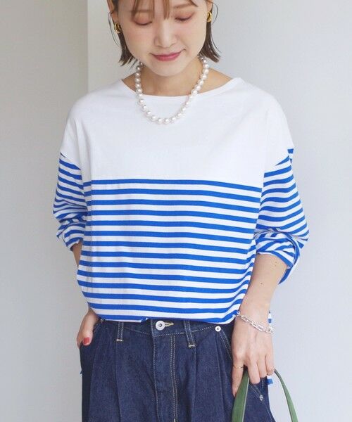 SHIPS / シップス Tシャツ | 【WEB限定】〈洗濯機可能〉ビッグ バスク シャツ | 詳細30