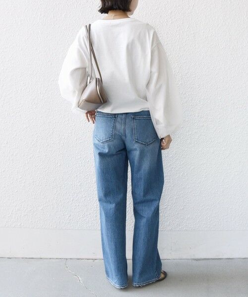 SHIPS / シップス カットソー（半袖以外） | 《一部追加予約》【WEB限定】〈手洗い可能〉シアー コンビ 裾 ドロスト プルオーバー | 詳細14