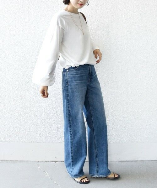 SHIPS / シップス カットソー（半袖以外） | 《一部追加予約》【WEB限定】〈手洗い可能〉シアー コンビ 裾 ドロスト プルオーバー | 詳細15