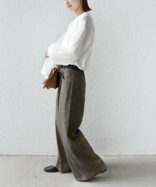 SHIPS / シップス カットソー（半袖以外） | 《一部追加予約》【WEB限定】〈手洗い可能〉シアー コンビ 裾 ドロスト プルオーバー | 詳細2