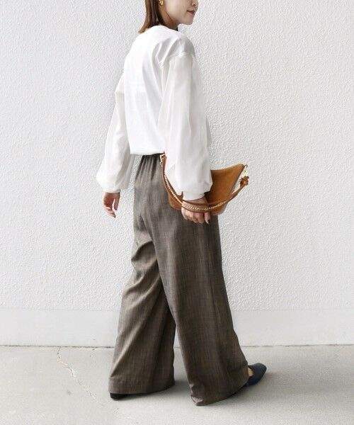 SHIPS / シップス カットソー（半袖以外） | 《一部追加予約》【WEB限定】〈手洗い可能〉シアー コンビ 裾 ドロスト プルオーバー | 詳細4