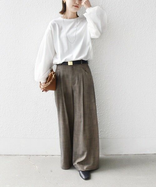 SHIPS / シップス カットソー（半袖以外） | 《一部追加予約》【WEB限定】〈手洗い可能〉シアー コンビ 裾 ドロスト プルオーバー | 詳細5