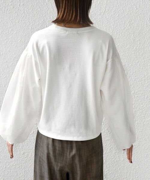 SHIPS / シップス カットソー（半袖以外） | 《一部追加予約》【WEB限定】〈手洗い可能〉シアー コンビ 裾 ドロスト プルオーバー | 詳細15