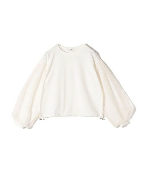 SHIPS / シップス カットソー（半袖以外） | 《一部追加予約》【WEB限定】〈手洗い可能〉シアー コンビ 裾 ドロスト プルオーバー | 詳細20