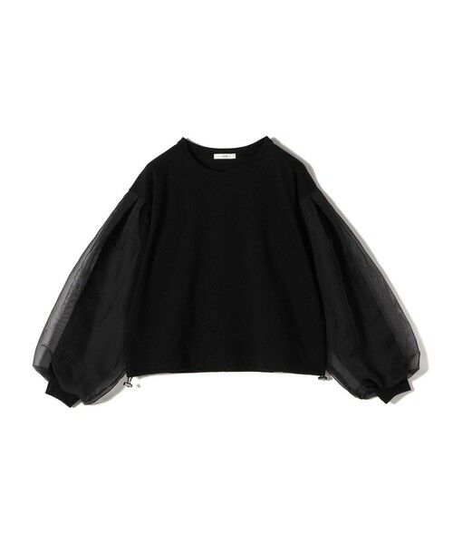 SHIPS / シップス カットソー（半袖以外） | 《一部追加予約》【WEB限定】〈手洗い可能〉シアー コンビ 裾 ドロスト プルオーバー | 詳細26