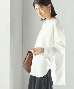 SHIPS / シップス Tシャツ | 〈手洗い可能〉ガゼット デザイン ジョーゼット カットソー