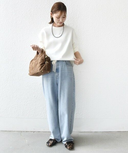 SHIPS / シップス Tシャツ | 〈手洗い可能〉ガゼット デザイン ジョーゼット カットソー | 詳細10