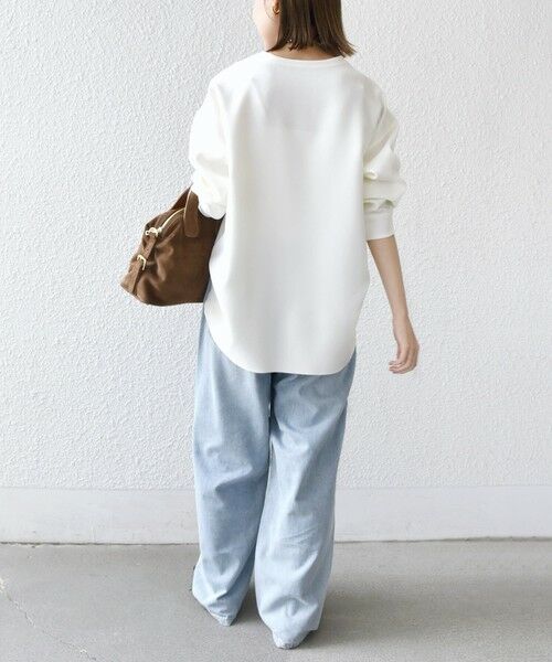 SHIPS / シップス Tシャツ | 〈手洗い可能〉ガゼット デザイン ジョーゼット カットソー | 詳細11