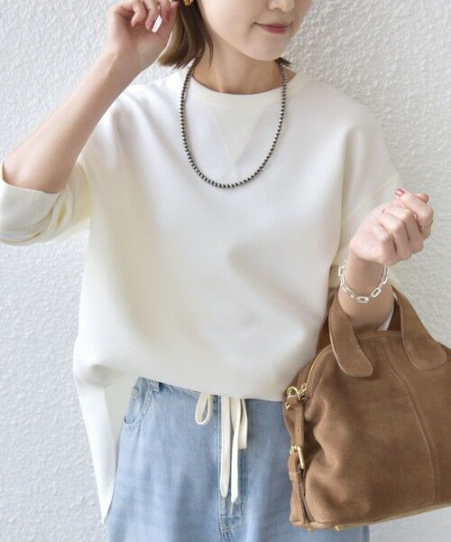 SHIPS / シップス Tシャツ | 〈手洗い可能〉ガゼット デザイン ジョーゼット カットソー | 詳細13