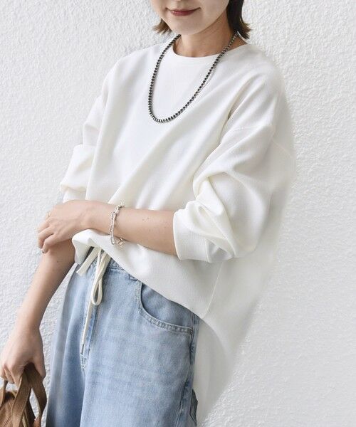 SHIPS / シップス Tシャツ | 〈手洗い可能〉ガゼット デザイン ジョーゼット カットソー | 詳細14