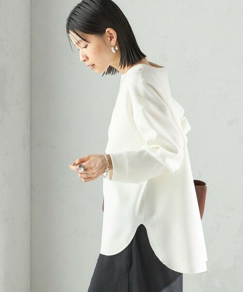 SHIPS / シップス Tシャツ | 〈手洗い可能〉ガゼット デザイン ジョーゼット カットソー | 詳細7