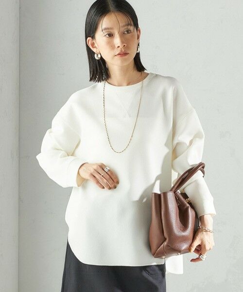 SHIPS / シップス Tシャツ | 〈手洗い可能〉ガゼット デザイン ジョーゼット カットソー | 詳細9