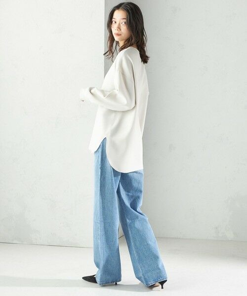 SHIPS / シップス Tシャツ | 〈手洗い可能〉ガゼット デザイン ジョーゼット カットソー | 詳細21