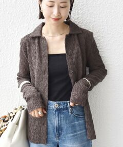 SHIPS / シップス カーディガン・ボレロ | 【WEB限定】〈手洗い可能〉ランダムブルーゼ シャツ カーディガン