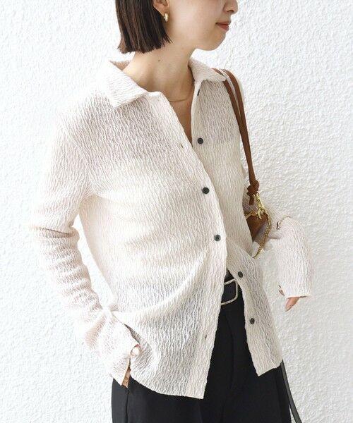 SHIPS / シップス カーディガン・ボレロ | 【WEB限定】〈手洗い可能〉ランダムブルーゼ シャツ カーディガン | 詳細6