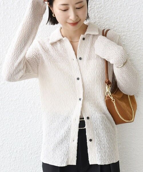 SHIPS / シップス カーディガン・ボレロ | 【WEB限定】〈手洗い可能〉ランダムブルーゼ シャツ カーディガン | 詳細7