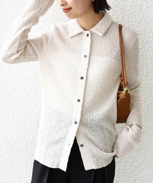 SHIPS / シップス カーディガン・ボレロ | 【WEB限定】〈手洗い可能〉ランダムブルーゼ シャツ カーディガン | 詳細8