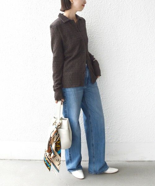 SHIPS / シップス カーディガン・ボレロ | 【WEB限定】〈手洗い可能〉ランダムブルーゼ シャツ カーディガン | 詳細17