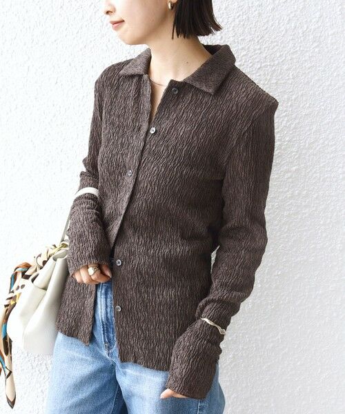 SHIPS / シップス カーディガン・ボレロ | 【WEB限定】〈手洗い可能〉ランダムブルーゼ シャツ カーディガン | 詳細19