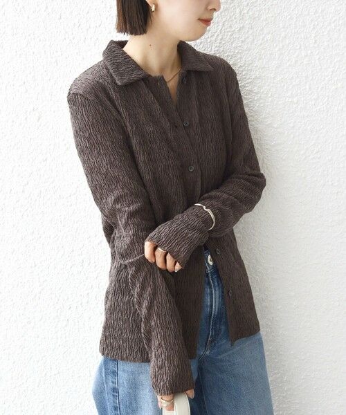 SHIPS / シップス カーディガン・ボレロ | 【WEB限定】〈手洗い可能〉ランダムブルーゼ シャツ カーディガン | 詳細21