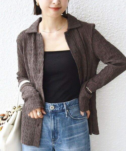 SHIPS / シップス カーディガン・ボレロ | 【WEB限定】〈手洗い可能〉ランダムブルーゼ シャツ カーディガン | 詳細22