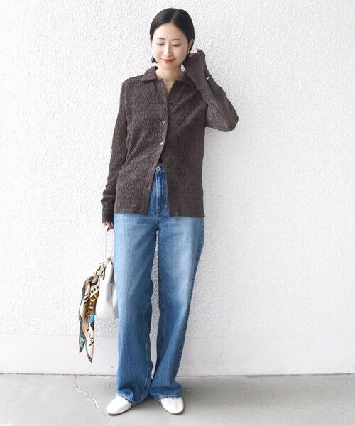 SHIPS / シップス カーディガン・ボレロ | 【WEB限定】〈手洗い可能〉ランダムブルーゼ シャツ カーディガン | 詳細15