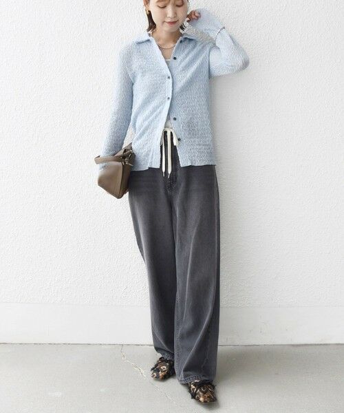 SHIPS / シップス カーディガン・ボレロ | 【WEB限定】〈手洗い可能〉ランダムブルーゼ シャツ カーディガン | 詳細28