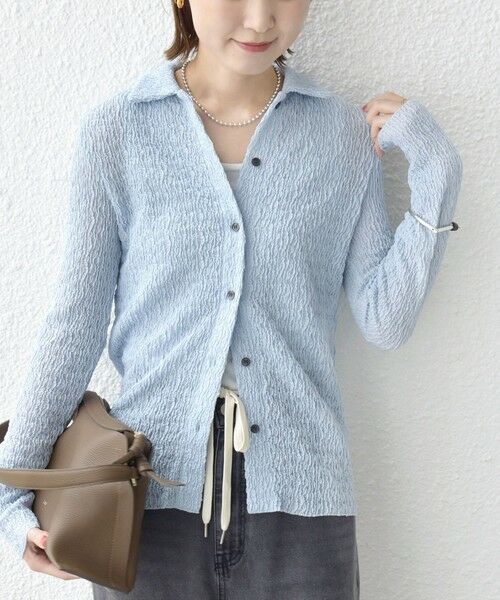 SHIPS / シップス カーディガン・ボレロ | 【WEB限定】〈手洗い可能〉ランダムブルーゼ シャツ カーディガン | 詳細29