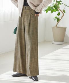 SHIPS / シップス スラックス・ドレスパンツ | 〈手洗い可能〉シャンブレー ポケット デザイン ワイド パンツ