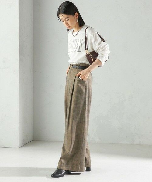 SHIPS / シップス スラックス・ドレスパンツ | 〈手洗い可能〉シャンブレー ポケット デザイン ワイド パンツ | 詳細12